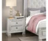 Classic Pearl white nightstand with drawers in bedroom setting