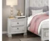 Classic Pearl white nightstand with drawers in bedroom setting