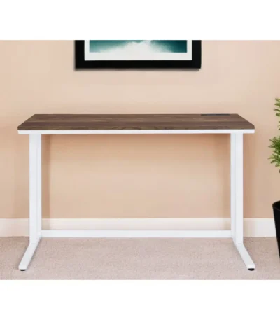 HMS 47" Brown and White Computer Desk with Stylish Writing Surface