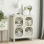 Modern Luxury Solid Wood Sideboard Buffet Storage Cabinet Tempered Glass Doors Freestanding Home Furniture Eco-Friendly Design - Image 14