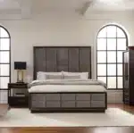 Smoked Peppercorn 6-Drawer Modern Oak Solid Wood Bedroom Dresser