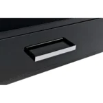 HMS 54" Black and Silver Simple Modern Design Writing Desk with Two Wooden Drawers for Home Office or Computer Table – top