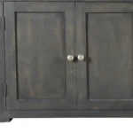 HMS 72" Dark Gray Solid Wood Four-Drawer Sideboard Cabinet Modern Antiqued Traditional Design for Home Furniture Four Doors - Image 5