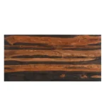 HMS 54" Brown Live Edge Solid Wood Writing Desk with Three Drawers Modern Simple Design for Bedroom Office or School Use