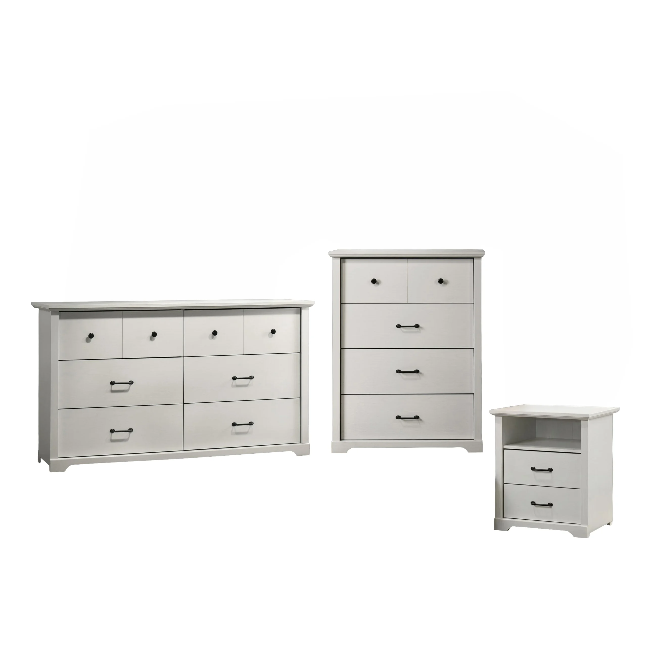 Hb19949eb166247579ab1beb03a95c5c8m.webp White bedroom set with dresser chest and nightstand featuring USB ports