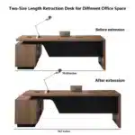 Free Shipping US Warehouse in Stock L Executive Desk Modern Office Desk with Drawers and Lateral File Cabinet for Home