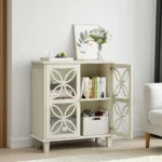 Modern Luxury Solid Wood Sideboard Buffet Storage Cabinet Tempered Glass Doors Freestanding Home Furniture Eco-Friendly Design - Image 3