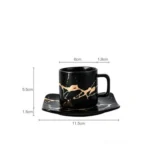 Coffee Mugs Marble Gold Inlay Mug Breakfast Mug Office Home Drinkware Milk Cup Dropshipping – angled view
