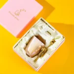 Creative Pearlescent Colored Ceramic Mug with Angel Wings, Coffee Cup with Lids, Cute Flower Tea Tazas Afternoon