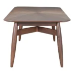 Espresso solid wood dining table 78 inch rectangular in a modern dining room