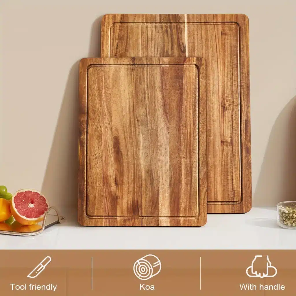 USA Stock Extra Large 60 X 45 CM Acacia Wooden Cutting Board with Juice Groove Thick Acacia Wood Chopping Board