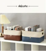 Foldable Storage Basket Organizer Toys Box Sundries Book Snack Desk Organizer Clothes Basket PU Laundry Hamper Home Decor