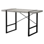 HMS 24" Gray and Black Solid Wood Computer Desk Assembled Computer Table – styled in a modern Writing Desks setting