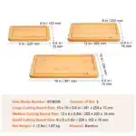 Overseas Stock Free Shipping Bamboo Cutting Board Premium Versatile Cut Board with Built-in Handle for Home Restaurant Use