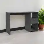 HMS 43" Gray Melamine Computer Desk Contemporary Design Office Furniture for Home and Bedroom Use – side view