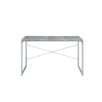 HMS 47" Gray and Black Writing Desk Elegant Computer Desk with Comfortable Size for Home or Office Use – side view
