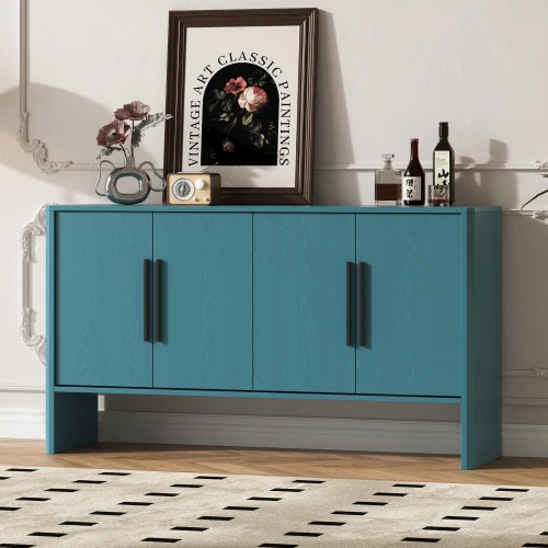Hb490f036e4a343369c65cb7f70e01eba4.webp Retro Side Cabinet FCJ Large 4-Door Storage Sideboard - Image 1