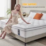 Goldoma 12 inch hybrid mattress in a box – medium firm pocket spring mattress for queen and king size beds