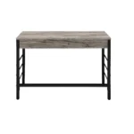 HMS 42" Brown and Black Luxury Modern Writing Desk with Two Drawers for Office or Bedroom General Use Computer Table for