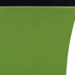Lime green recycled plastic planter square pot with succulent plant on wooden table
