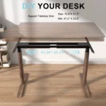 Dual Motor Electric Height Adjustable Desk Frame with Oval Legs, Base for up to 70.8"x31.5" Table Tops,for Office