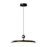 15.7" Modern Dimmable LED Pendant Light, Adjustable Height Mini Hanging Lamp with Remote for Kitchen Island, Dining Room