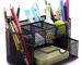 Sharkbang Large Capacity 9 Cell Metal Desk Organizer Mesh Desktop Pencil Pen Sundries Badge Holder Storage Box Stationery