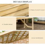 Outdoor Garden Bench Natural – base detail