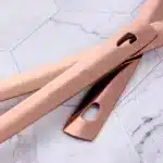 1PC Stainless Steel Non-Stick Rose Gold Kitchenware Long Soup Spoon Cooking Tools Metal Polish Mini Fork Slotted Turner