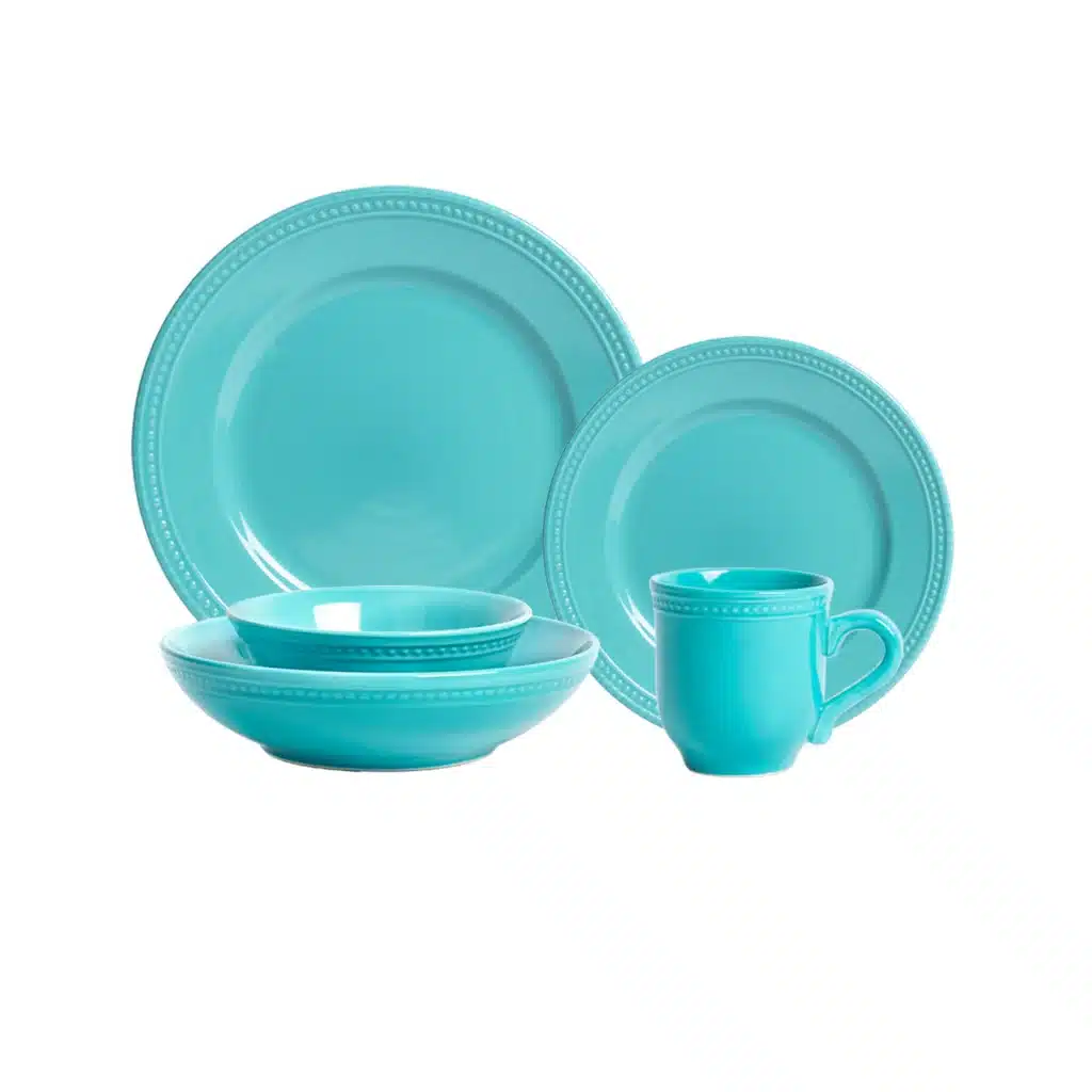 20 Sets of Luxurious Coarse Earthenware Tableware Green Plates Ceramic Tableware Soup Bowls Coffee Cups Wedding Tableware