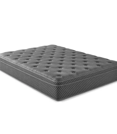 Goldoma 13-inch hybrid Eurotop twin plush mattress with gel memory foam and pocket coils in gray