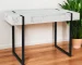 HMS 45 Solid Wood Office Desk White and Black Writing Desk with Modern Design Foldable Feature for Home Office Living Room