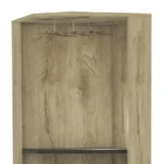 HMS 18" Brown and Black Bar Cabinet with Eleven Shelves Corner Cabinet Design - Image 5