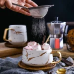 Coffee Mugs Marble Gold Inlay Mug Breakfast Mug Office Home Drinkware Milk Cup Dropshipping – close-up detail