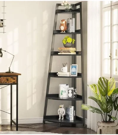 Scandinavian Style Wooden Corner Bookshelf FCJ Design for Home Office Living Room Bedroom School Hotel-Sixth Floor Access