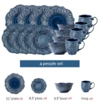 Relief Western Dinner Plates Set Dinnerware Ceramic Tray Steak Dish Dessert Noodle Bowl Cup Series For Home Hotel Use - Image 8