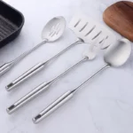 1/7/10Pcs Kitchen Utensils Cooking tools Stainless Steel Shovels Turner Ladle Soup Spoon Colander Filter Silver for