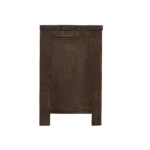 Brown 2-drawer nightstand solid wood rustic design for bedroom storage
