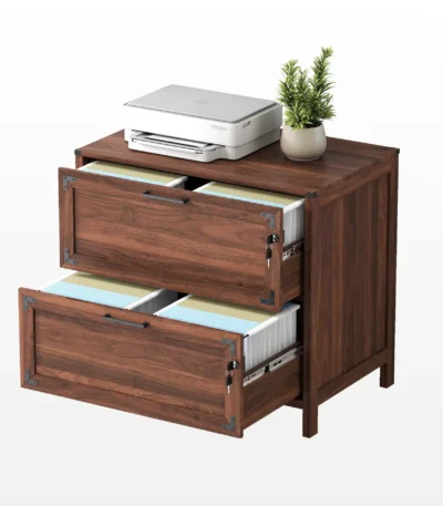 Modern 2-Drawer Farmhouse File Cabinet with Lock for Home Office Gym School Hotel Workshop Warehouse-Versatile Design