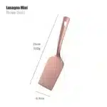 1PC Stainless Steel Non-Stick Rose Gold Kitchenware Long Soup Spoon Cooking Tools Metal Polish Mini Fork Slotted Turner