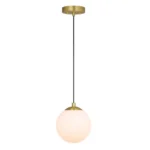 Pendant light bar illuminating a cozy living room corner with a sofa and side table.