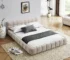 Goldoma Queen Size Upholstered Bed Frame with Thick Chenille Fabric and Headboard