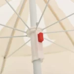 W2B VidaXL 9ft Garden Parasol 100% Polyester Sand 70.9in Steel Cantilever Umbrella for Courtyard & Hotel Use – close-up