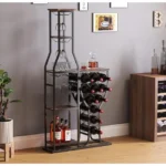 Modern Design Hanging Wine Glass Holder Rack Solid Wood FCJ Wine Storage for Home Furniture