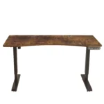HMS 55 Adjustable Brown and Black Computer Desk Stylish Office Desk with Comfortable Ergonomic Design – side view