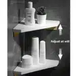 Emerald Marble Corner Shelf Wall Bathroom Mirror Front Cosmetic Storage Rack Metal Bathroom Shelf Shower Shelf Shampoo