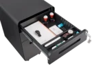 Anti-Tilting Waterproof Moisture-Proof Round Edge 3 Drawer Mobile File Cabinet Under Desk Office – styled in a modern Office