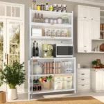 Modern Dustproof Freestanding Kitchen Storage Cabinet Flip Door Iron Sideboard by Manufacturer - Image 2