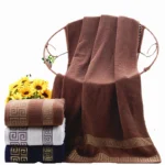 100% Black Cotton Bath Towel Absorbent Adult Bath Towels Solid Color Soft Face Hand Towel For Bathroom Washcloth 70x140cm