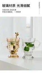 Heat Resistant Thick Glass Cup Luxurious European Style Teacup Coffee Cup Healthy Drink Mug Tea Mugs